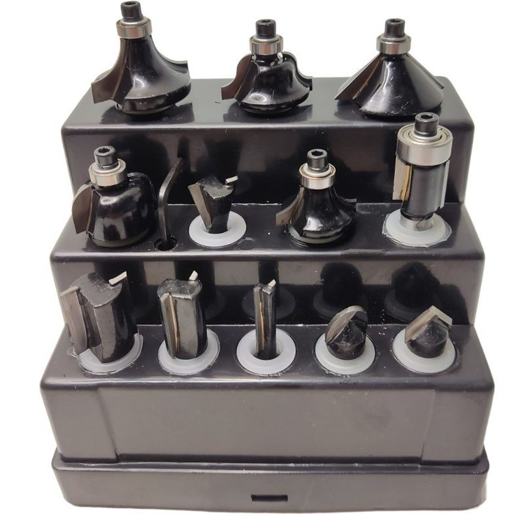 خرید و قیمت ست تیغ اورفرز شفت 8 میلیمتر مجموعه 12 عددی