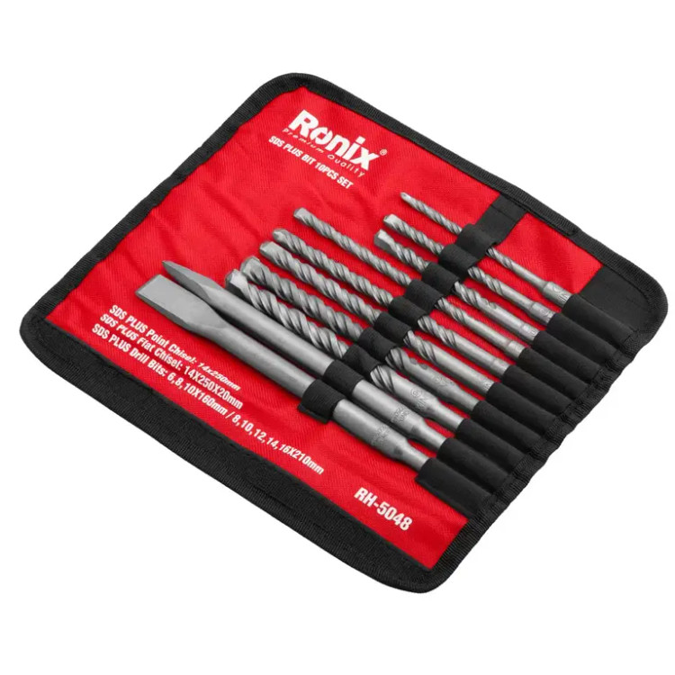 ست مته و قلم چهار شیار رونیکس 10 عددی مدل RH-5048