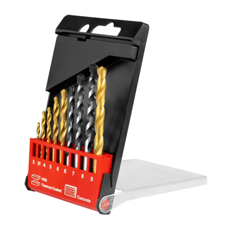 Ronix iron and concrete drill set of 9 pieces, model RH-5585