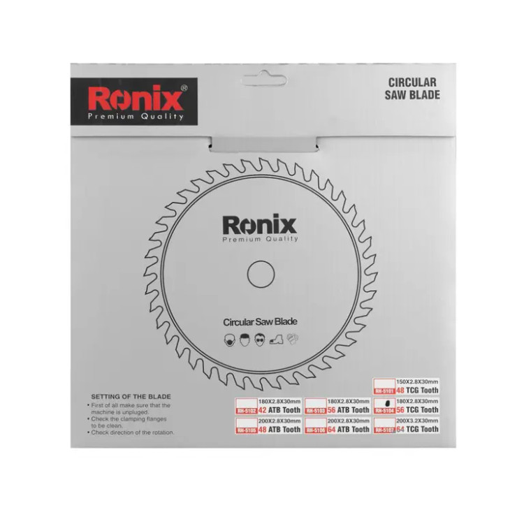 Ronix diamond saw blade, model RH5104, size 180x56