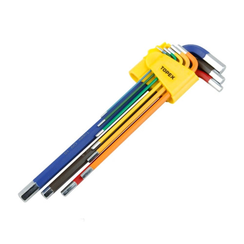 آچار آلن تاپکس مدل شش گوش کد YPB-TP-1004 مجموعه 9 عددی